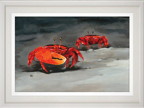 Flame-backed fiddler crab print