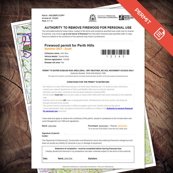 Firewood Permit For Perth Hills – WA Naturally