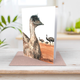Emu (Dromaius novaehollandiae) card front