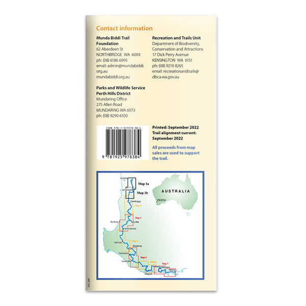 Munda Biddi Trail Map 1 - Mundaring to Dandalup Campsite – WA Naturally