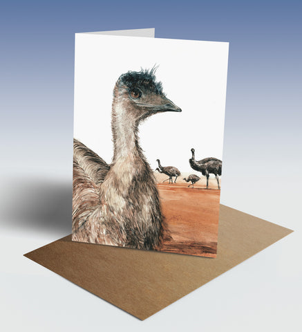 Emu greeting card